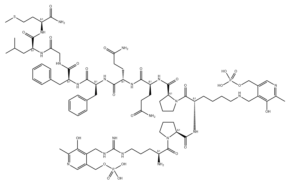 substance P, alpha-N-Arg(1)-epsilon-N-Lys(3)-di-(pyridoxal phosphate)- Struktur