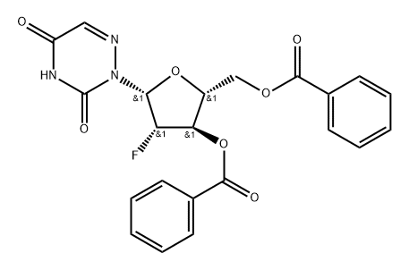 3',5'-Bis-O-benzoyl-2'-deoxy-2'-fluoro--D-arabino-6-azidouridine 結(jié)構(gòu)式