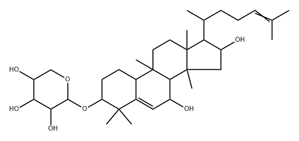 3β-(β-D-Xylopyranosyloxy)cucurbita-5,24-diene-7β,16β-diol Struktur