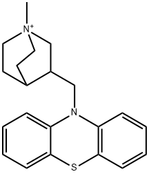 1-Azoniabicyclo[2.2.2]octane, 1-methyl-3-(10H-phenothiazin-10-ylmethyl)- Struktur