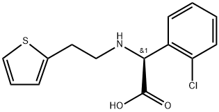 Benzeneacetic acid, 2-chloro-α-[[2-(2-thienyl)ethyl]amino]-, (αS)- Struktur