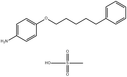 Benzenamine, 4-[(5-phenylpentyl)oxy]-, methanesulfonate (1:1) Structure