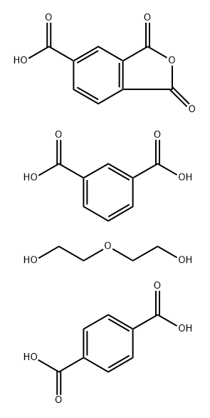 1,3-Benzenedicarboxylic acid, polymer with 1,4-benzenedicarboxylic acid, 1,3-dihydro-1,3-dioxo-5-isobenzofurancarboxylic acid and 2,2-oxybisethanol Struktur