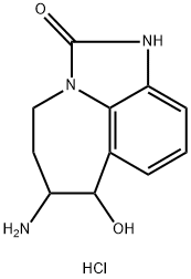 Imidazo[4,5,1-jk][1]benzazepin-2(1H)-one, 6-amino-4,5,6,7-tetrahydro-7-hydroxy- (hydrochloride) Struktur