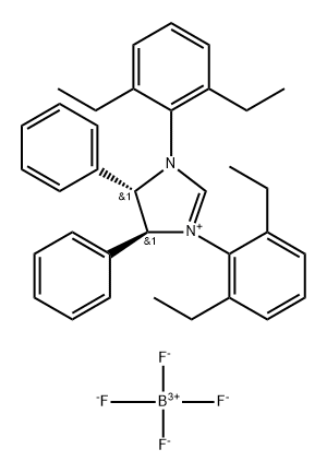 (4S,5S)-1,3-Bis(2,6-diethylphenyl)-4,5-diphenyl-4,5-dihydro-1H-imidazol-3-ium tetrafluoroborate Struktur