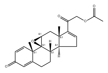 2-[(1S,2S,10S,11S,15S,17S)-2,15-dimethyl-5-oxo-18-oxapentacyclo[8.8.0.0^{1,17}.0^{2,7}.0^{11,15}]octadeca-3,6,13-trien-14-yl]-2-oxoethyl acetate Struktur