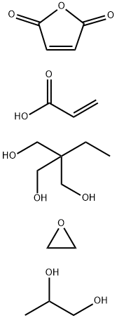 2-Propenoic acid, polymer with 2-ethyl-2-(hydroxymethyl)-1,3-propanediol, 2,5-furandione, oxirane and 1,2-propanediol Struktur