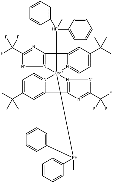 Os(bpftz)2(PPh2Me)2 , OsMiuM(II) bis(3-(trifluoroMethyl)-5-( Struktur