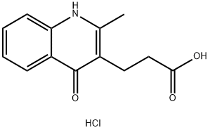 3-(2-methyl-4-oxo-1,4-dihydroquinolin-3-yl)propanoic acid hydrochloride Struktur