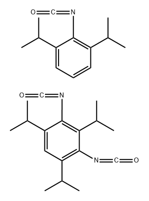 Benzene, 2,4-diisocyanato-1,3,5-tris(1-methylethyl)-, reaction products with 2-isocyanato-1,3-bis(1-methylethyl)benzene Struktur