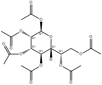 L-glycero-α-D-manno-Heptopyranose 1,2,3,4,6,7-Hexaacetate Struktur