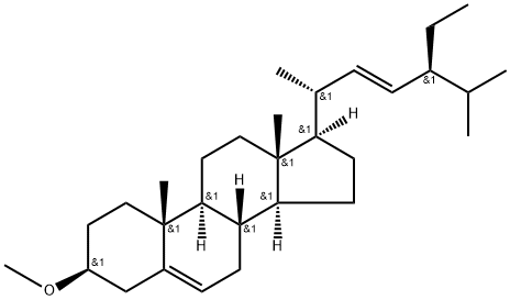 (22E)-3β-Methoxystigmasta-5,22-diene Struktur