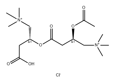 1-Butanaminium, 2-(acetyloxy)-4-[1-(carboxymethyl)-2-(trimethylammonio)ethoxy]-N,N,N-trimethyl-4-oxo-, dichloride, [R-(R*,R*)]- (9CI) Struktur