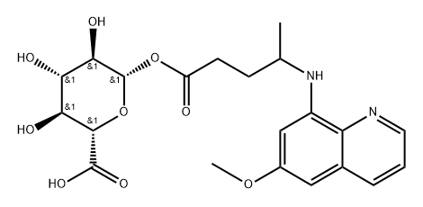 β-D-Glucopyranuronic acid, 1-[4-[(6-methoxy-8-quinolinyl)amino]pentanoate] Struktur