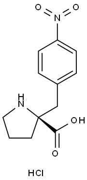 (S)-α-(4-nitro-benzyl)-proline HCl Struktur