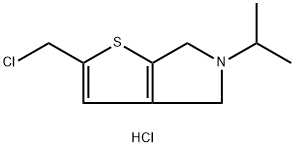 4H-Thieno[2,3-c]pyrrole, 2-(chloromethyl)-5,6-dihydro-5-(1-methylethyl)-, hydrochloride (1:1) Struktur