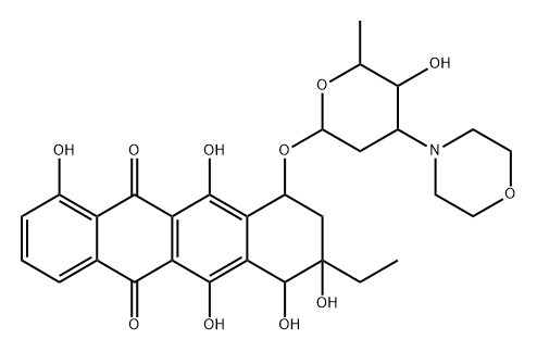 morpholinoanthracycline MX2 Struktur