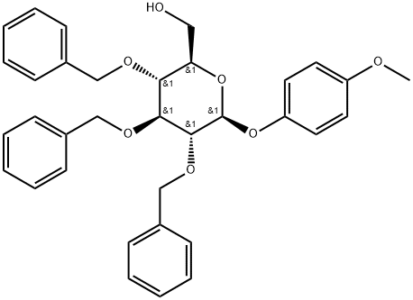 4-Methoxyphenyl 2,3,4-tri-O-benzyl-beta-D-glucopyranoside min. 99% Struktur