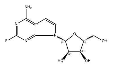 7H-?Pyrrolo[2,?3-?d]?pyrimidin-?4-?amine, 2-?fluoro-?7-?β-?D-?ribofuranosyl- Struktur