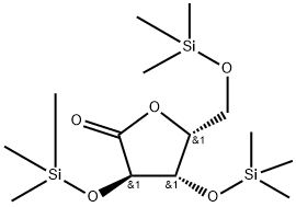 2-O,3-O,5-O-Tris(trimethylsilyl)-D-xylonic acid γ-lactone Struktur