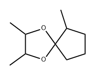 1,4-Dioxaspiro[4.4]nonane,2,3,6-trimethyl-,[2R-[2-alpha-,3-bta-,5-alpha-(S*)]]-(9CI) Struktur