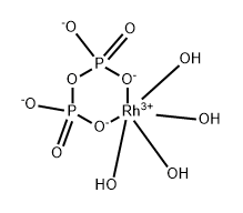 bidentate tetraaquarhodium-pyrophosphate complex Struktur