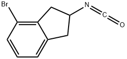 4-bromo-2-isocyanato-2,3-dihydro-1H-indene Struktur