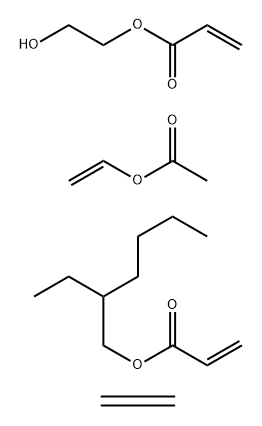 2-Propenoic acid, 2-ethylhexyl ester, polymer with ethene, ethenyl acetate and 2-hydroxyethyl 2-propenoate Struktur