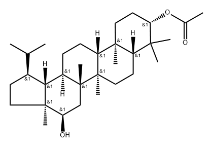 Lupane-3,16-diol, 3-acetate, (3β,16α)- Struktur