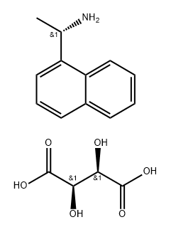 (S)-(-)-1-(1-Naphthyl)ethylamine (2R,3R)-2,3-dihydroxybutanedioic salt Struktur