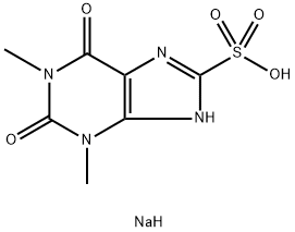 1H-Purine-8-sulfonic acid, 2,3,6,9-tetrahydro-1,3-dimethyl-2,6-dioxo-, sodium salt (1:1) Struktur