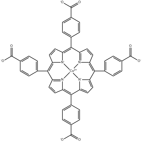 Cobaltate(4-), [[4,4',4'',4'''-(21H,23H-porphine-5,10,15,20-tetrayl-κN21,κN22,κN23,κN24)tetrakis[benzoato]](6-)]-, (SP-4-1)- Struktur