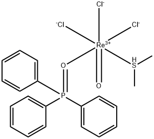 OXOTRICHLORO(DIMETHYLSULFIDE)TRIPHENYLPHOSPHINE OXIDE)RHENIUM(V) Struktur