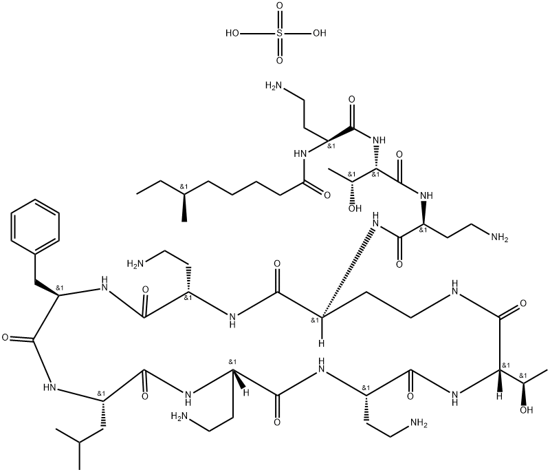 PolyMyxin B1 Sulfate Struktur