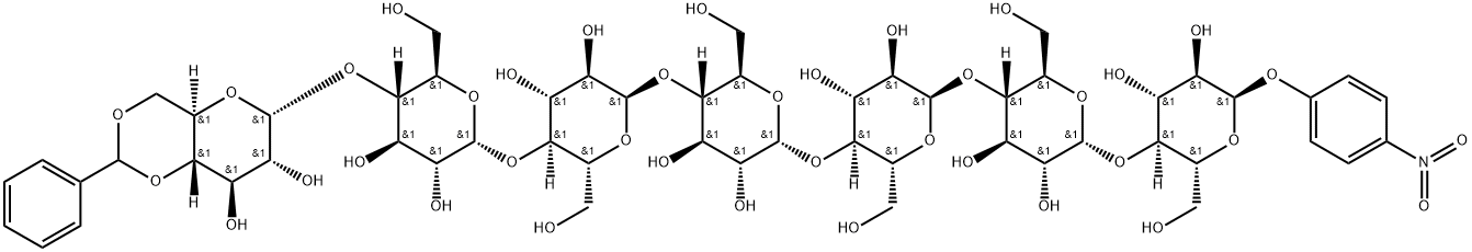 4-Nitrophenyl 4,6-benzylidene-a-D-maltoheptaoside Struktur