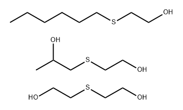 2-Propanol, 1-[(2-hydroxyethyl)thio]-, polymer with 2,2'-thiobis[ethanol], 2-(hexylthio)ethanol-terminated Struktur