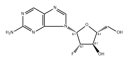 2-AMinopurine -9-beta-D-(2'-deoxy-2'-fluoro)arabino-riboside Struktur