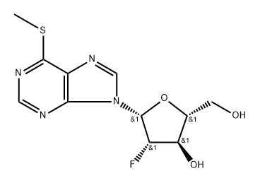 2'-Deoxy-2'-fluoro-6-S-methyl-6-thio-arabino-inosine Struktur