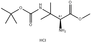 (S)-Methyl?2-amino-3-(tert-butoxycarbonylamino)-3-methylbutanoate hydrochloride Struktur