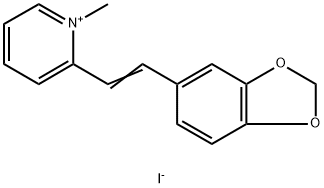 Pyridinium, 2-[2-(1,3-benzodioxol-5-yl)ethenyl]-1-methyl-, iodide (1:1) Struktur