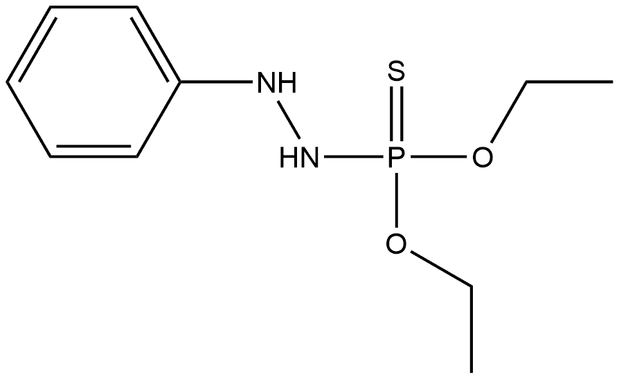 Phosphorohydrazidothioic acid, 2-phenyl-, O,O-diethyl ester (6CI,9CI) Struktur