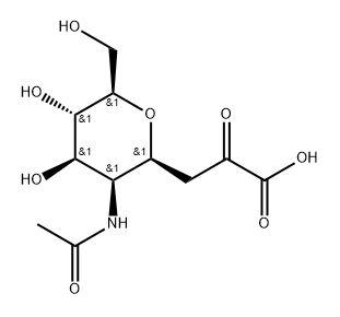 4,8-anhydro-N-acetylneuraminic acid Struktur