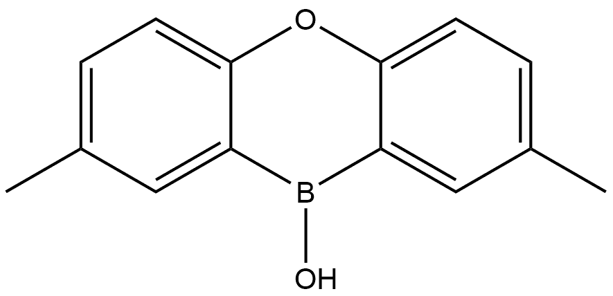 10-hydroxy-2,8-dimethylbenzo[b][1,4]benzoxaborinine Struktur