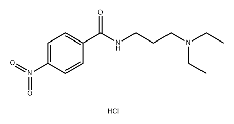 Benzamide, N- [3- (diethylamino) propyl] - 4- nitro- , hydrochloride (1:1) Struktur