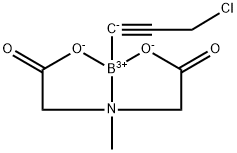 (T-4)-[N-[(Carboxy-κO)methyl]-N-methylglycinato(2-)-κN,κO](3-chloro-1-propyn-1-yl)boron Struktur