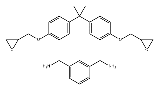 1,3-Benzenedimethanamine,polymerwith2,2'-[(1-methylethylidene)bis(4,1-phenyleneoxymethylene)]bis[oxirane] Struktur