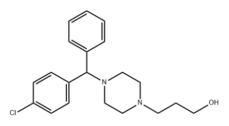 4-[(4-Chlorophenyl)phenylmethyl]-1-piperazinepropanol Struktur