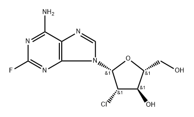 9-(2-Chloro-2-deoxy-β-D-arabinofuranosyl)-2-fluoro-9H-purin-6-amine Struktur