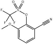 Methanesulfonic acid, 1,1,1-trifluoro-, 2-cyano-6-methoxyphenyl ester Struktur