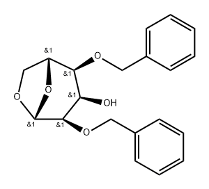 .beta.-D-Allopyranose, 1,6-anhydro-2,4-bis-O-(phenylmethyl)- Struktur